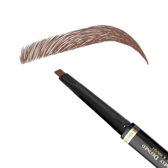 🔥3/$30 NIP MO BEAUTY Divinely Defined Precision Brow Pencil & Brush Light Brown - Picture 2 of 4